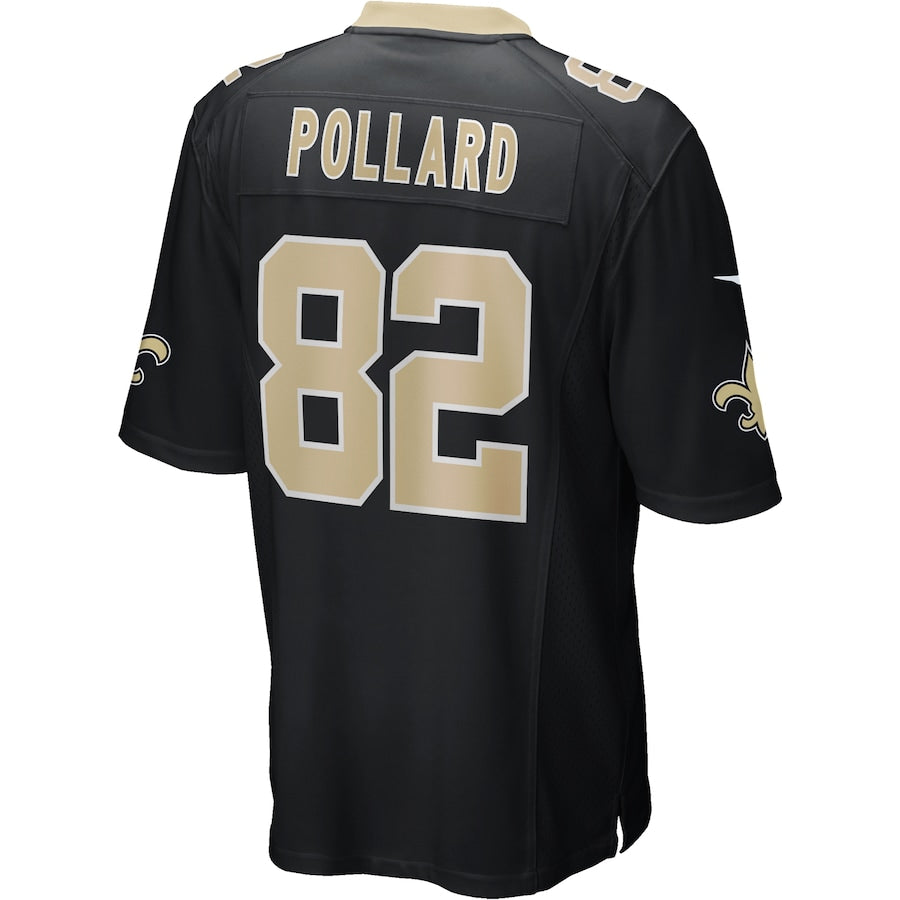 New Orleans Saints Bob Pollard Game Black Football Jersey product image