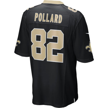 New Orleans Saints Bob Pollard Game Black Football Jersey product image