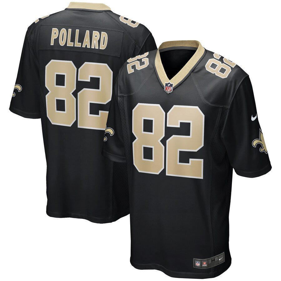 New Orleans Saints Bob Pollard Game Black Football Jersey product image
