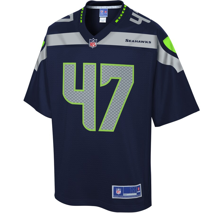 Seattle Seahawks Justin Currie Pro Line Navy Football Jersey product image