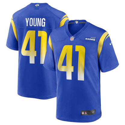 Los Angeles Rams Kenny Young Game Royal Football Jersey product image