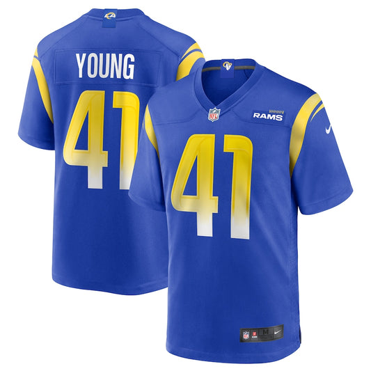 Los Angeles Rams Kenny Young Game Royal Football Jersey product image