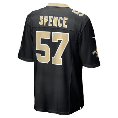 New Orleans Saints Noah Spence Game Black Football Jersey product image