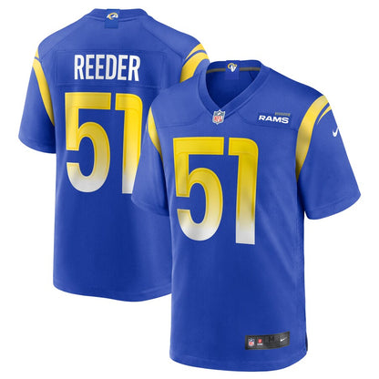 Los Angeles Rams Troy Reeder Game Royal Football Jersey product image