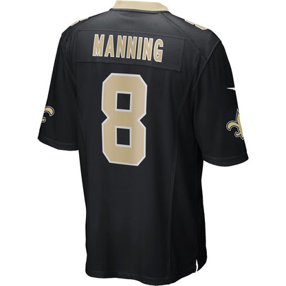 New Orleans Saints Archie Manning Game Black Football Jersey product image