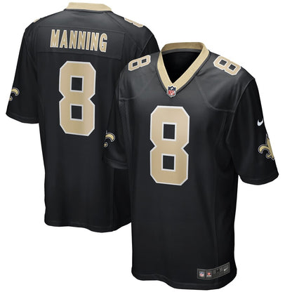 New Orleans Saints Archie Manning Game Black Football Jersey product image