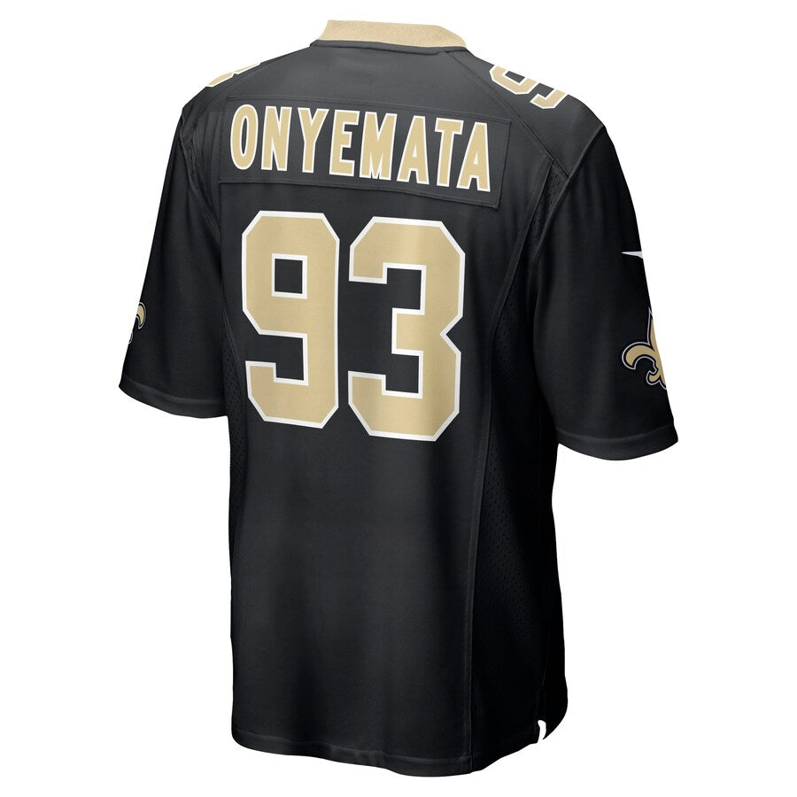New Orleans Saints David Onyemata Game Black Football Jersey product image