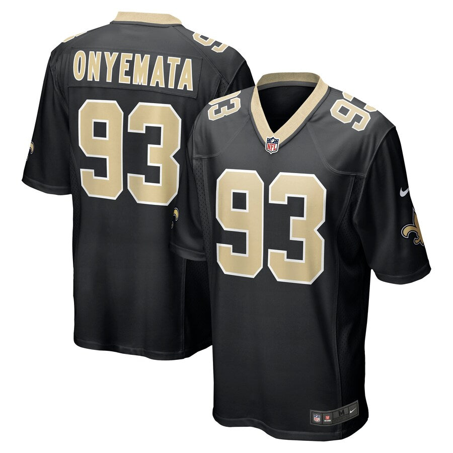 New Orleans Saints David Onyemata Game Black Football Jersey product image