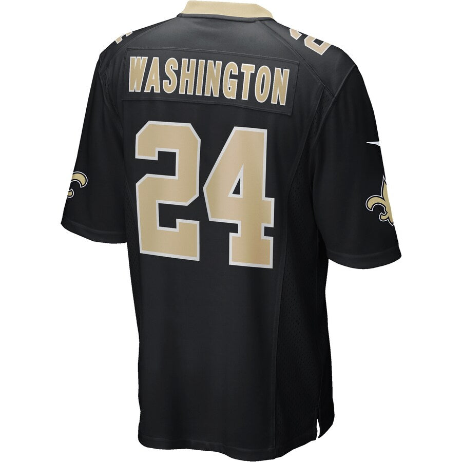 New Orleans Saints Dwayne Washington Game Black Football Jersey product image
