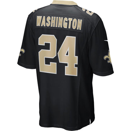 New Orleans Saints Dwayne Washington Game Black Football Jersey product image