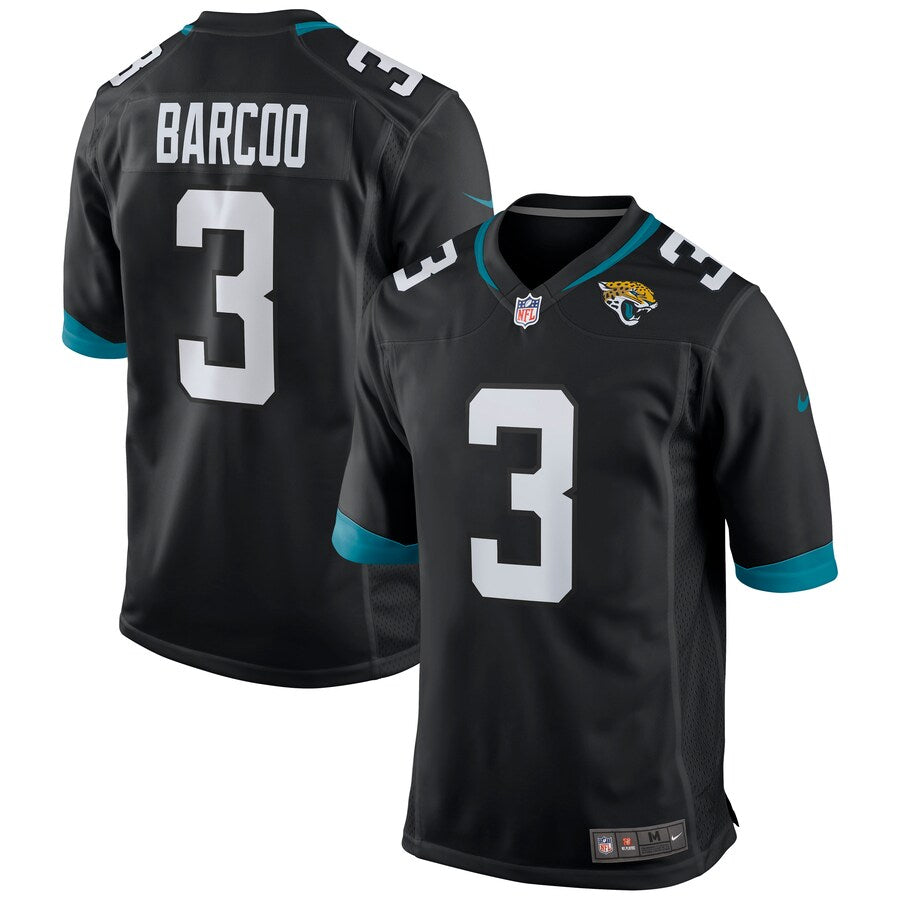 Jacksonville Jaguars Luq Barcoo Game Black Football Jersey product image