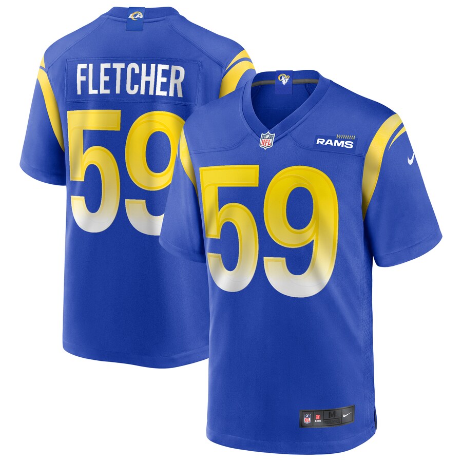 Los Angeles Rams London Fletcher Game Royal Football Jersey product image