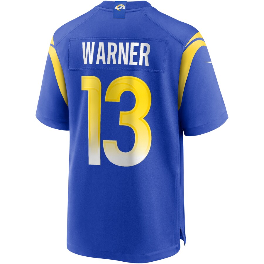 Los Angeles Rams Kurt Warner Game Royal Football Jersey product image