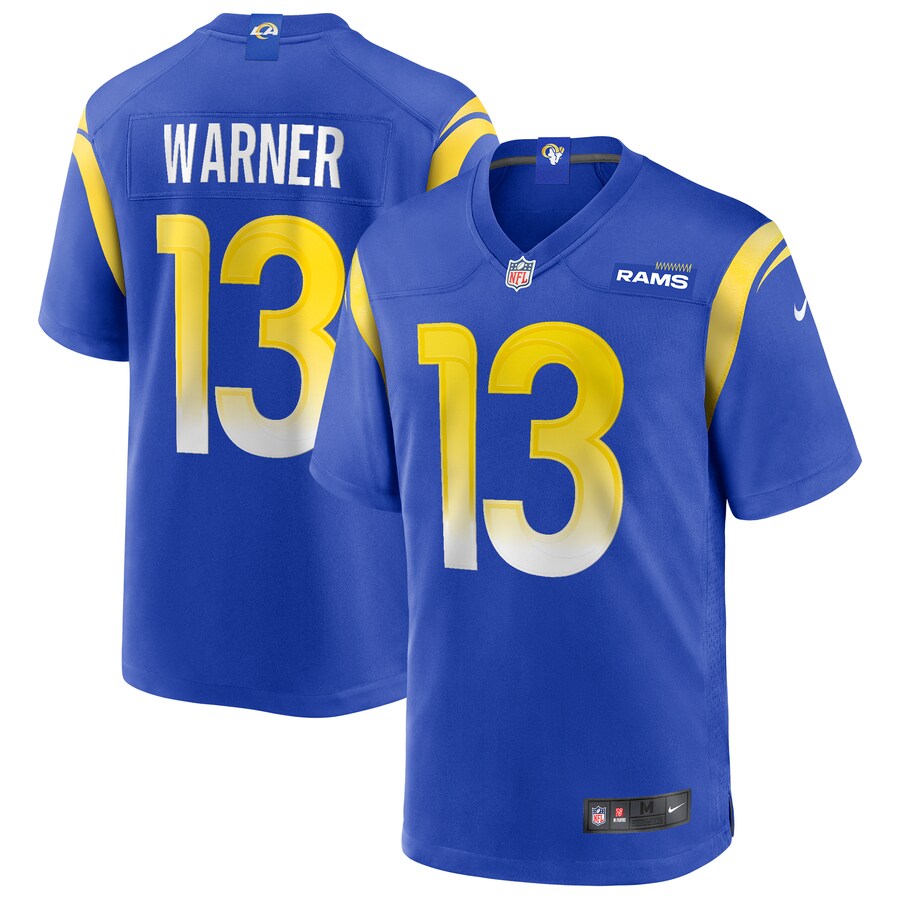 Los Angeles Rams Kurt Warner Game Royal Football Jersey product image