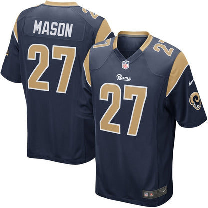Los Angeles Rams Tre Mason Game Navy Football Jersey product image
