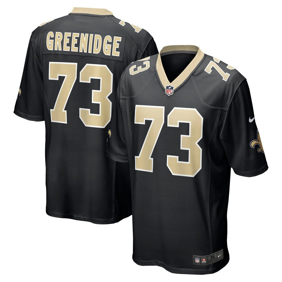 New Orleans Saints Ethan Greenidge Game Black Football Jersey product image