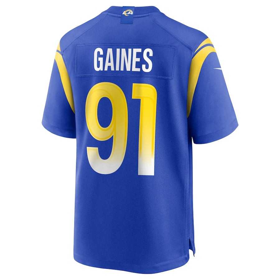 Los Angeles Rams Greg Gaines Game Royal Football Jersey product image