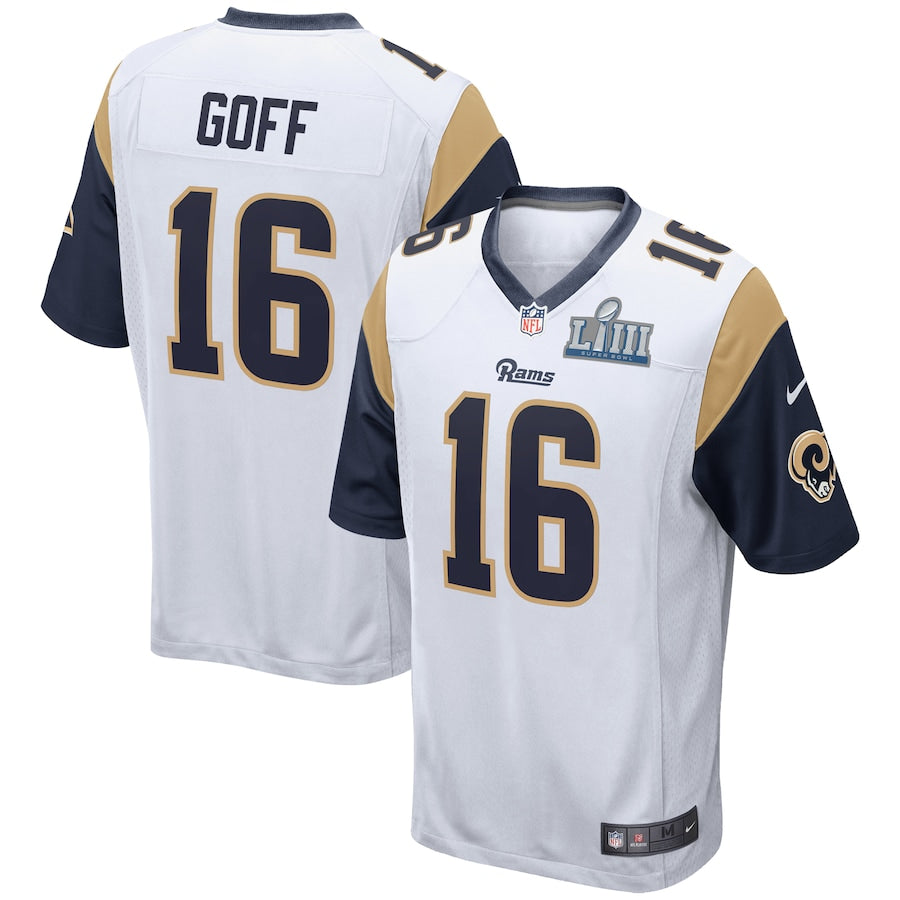 Los Angeles Rams Jared Goff Game White Football Jersey product image