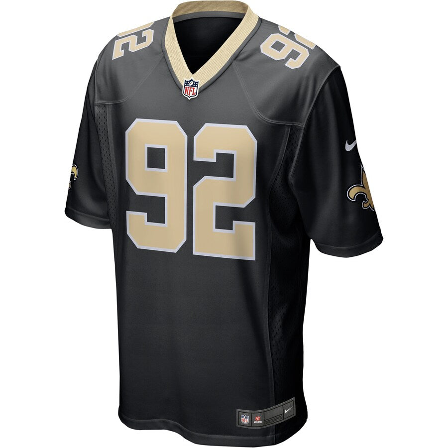 New Orleans Saints Marcus Davenport Game Black Football Jersey product image