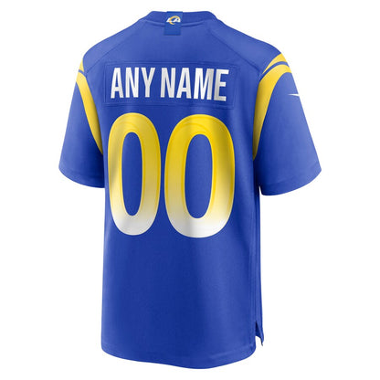 Los Angeles Rams Royal Custom Game Royal Football Jersey product image