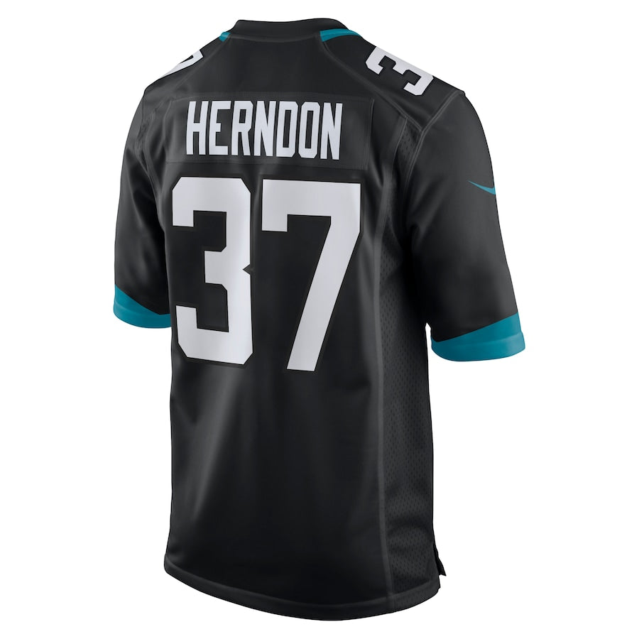 Jacksonville Jaguars Tre Herndon Game Black Football Jersey product image