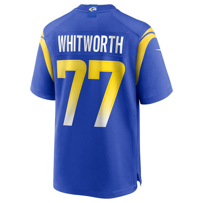Los Angeles Rams Andrew Whitworth Game Royal Football Jersey product image