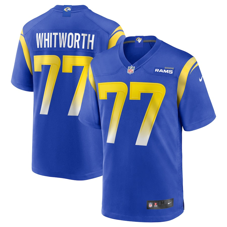 Los Angeles Rams Andrew Whitworth Game Royal Football Jersey product image
