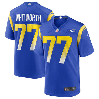 Los Angeles Rams Andrew Whitworth Game Royal Football Jersey product image