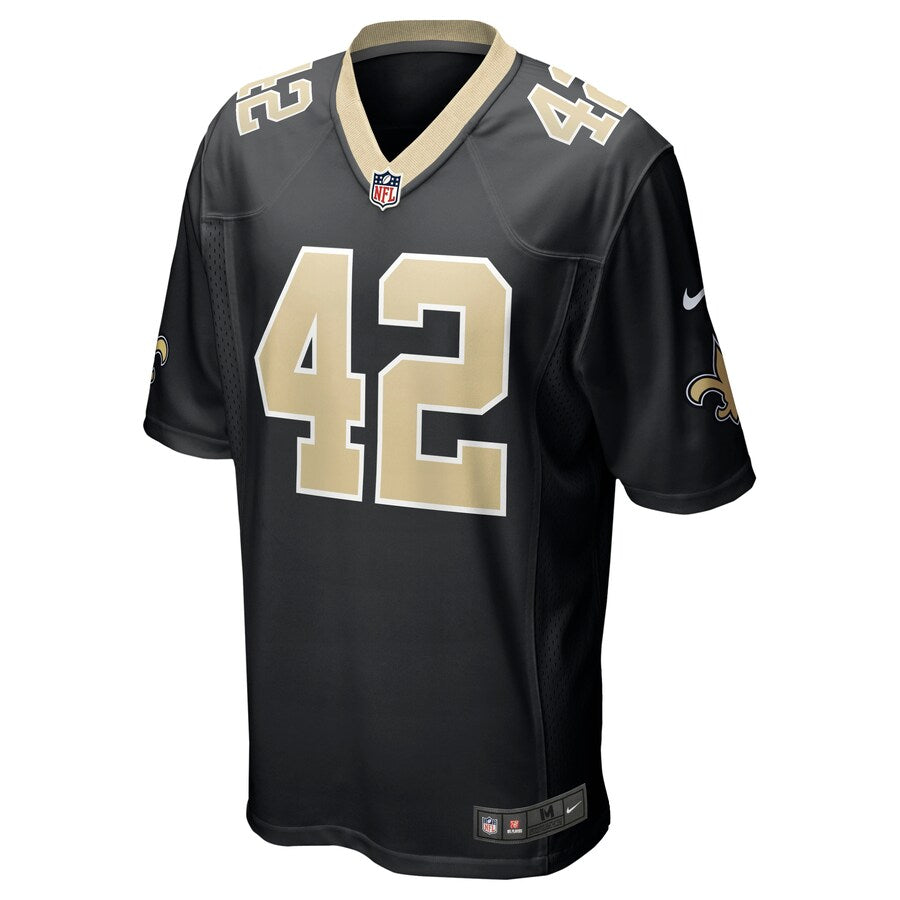 New Orleans Saints Chase Hansen Game Black Football Jersey product image