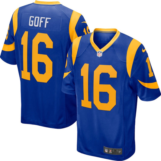 Los Angeles Rams Jared Goff Game Royal Football Jersey product image
