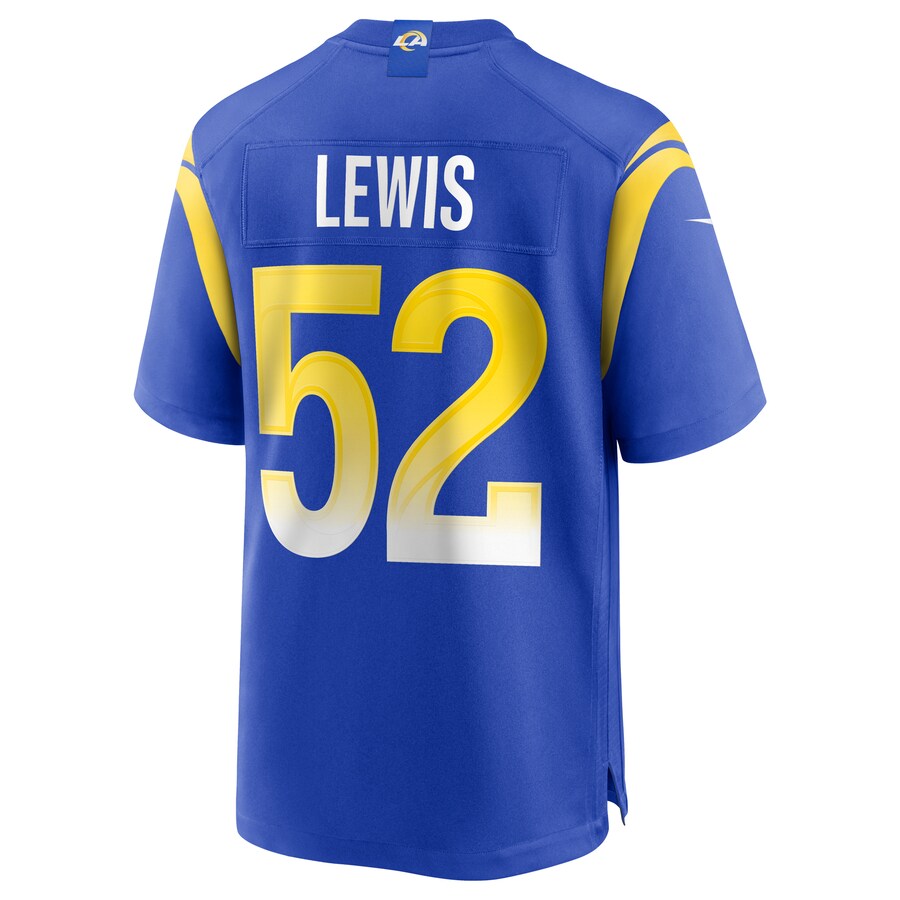 Los Angeles Rams Terrell Lewis Game Royal Football Jersey product image
