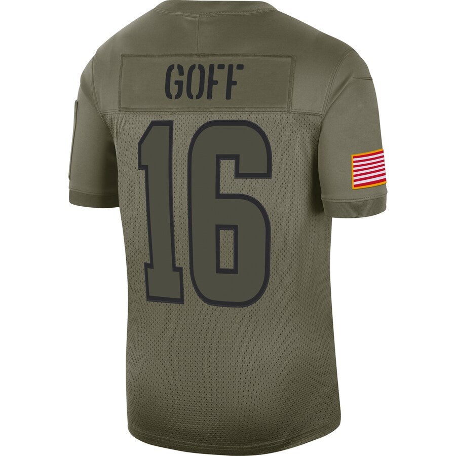 Los Angeles Rams Jared Goff Limited Salute To Service Olive Football Jersey product image