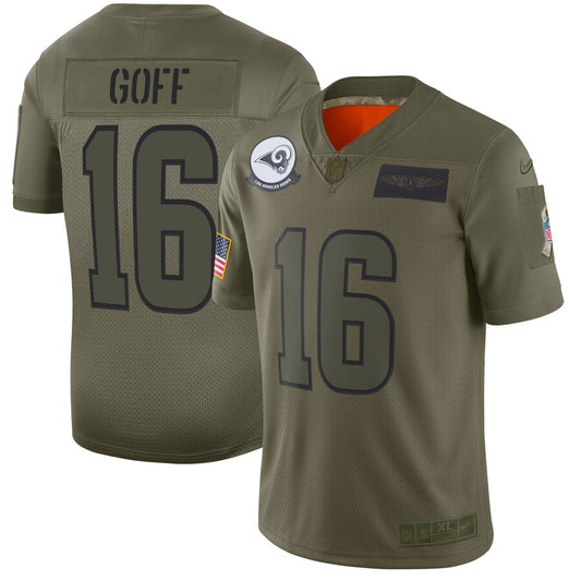 Los Angeles Rams Jared Goff Limited Salute To Service Olive Football Jersey product image