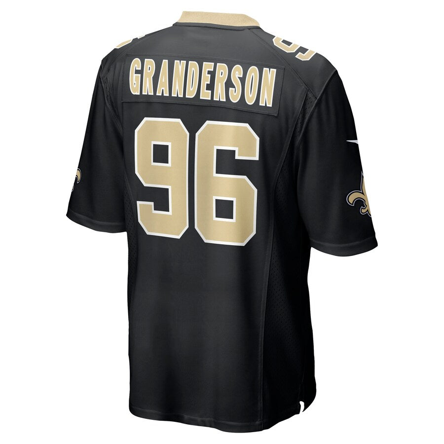 New Orleans Saints Carl Granderson Game Black Football Jersey product image