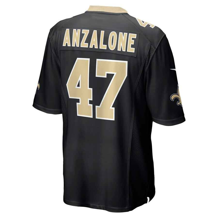 New Orleans Saints Alex Anzalone Game Black Football Jersey product image