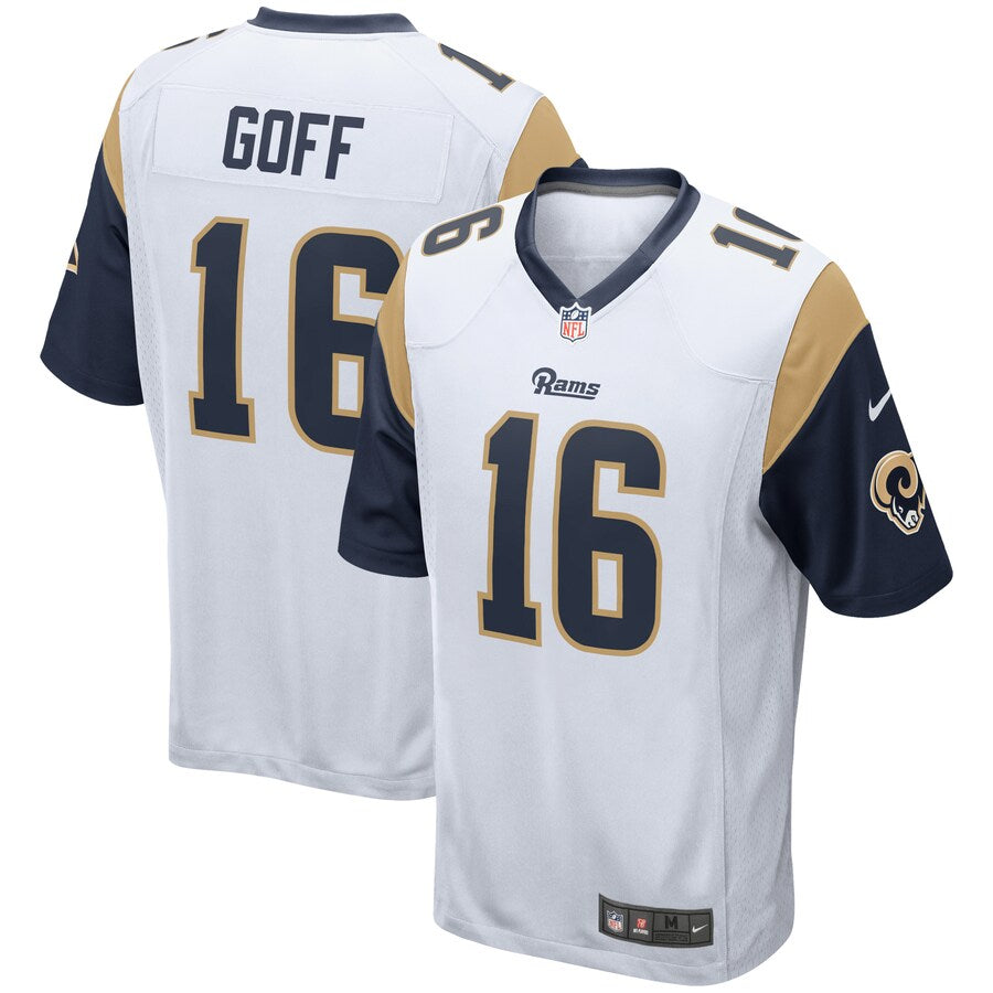 Los Angeles Rams Jared Goff Game White Football Jersey product image