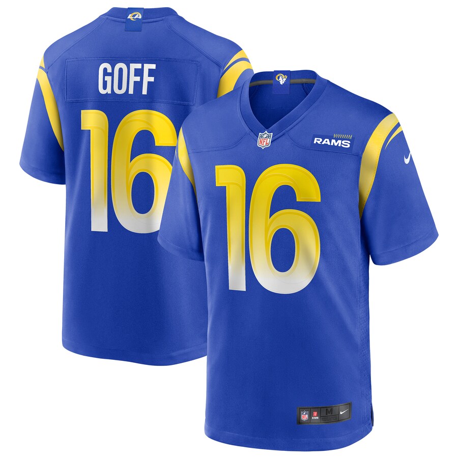 Los Angeles Rams Jared Goff Game Royal Football Jersey product image