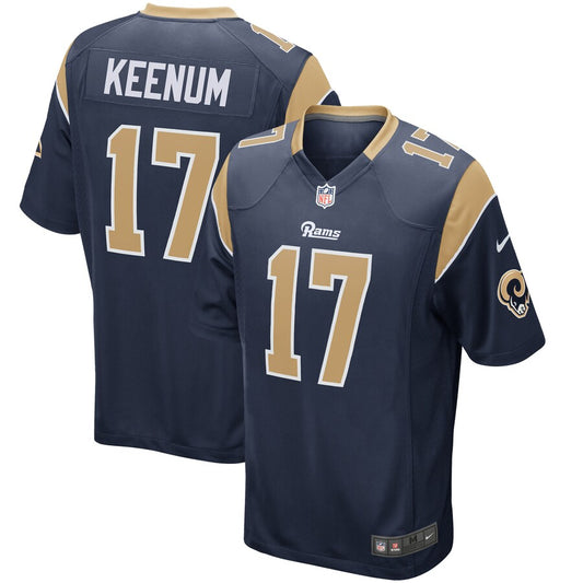 Los Angeles Rams Case Keenum Game Navy Football Jersey product image