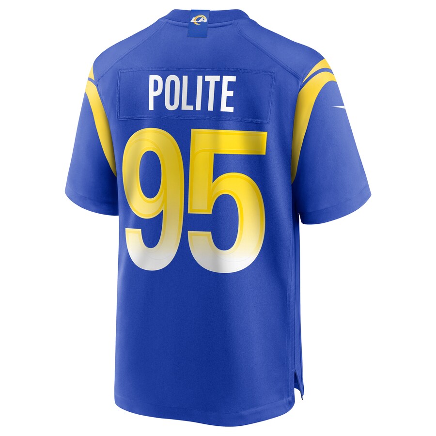 Los Angeles Rams Jachai Polite Game Royal Football Jersey product image