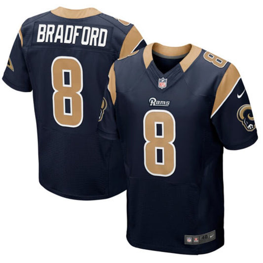 S St. Louis Rams Sam Bradford Navy Blue Elite Jersey product image