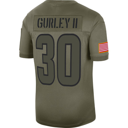 Los Angeles Rams Todd Gurley Limited Salute To Service Olive Football Jersey product image