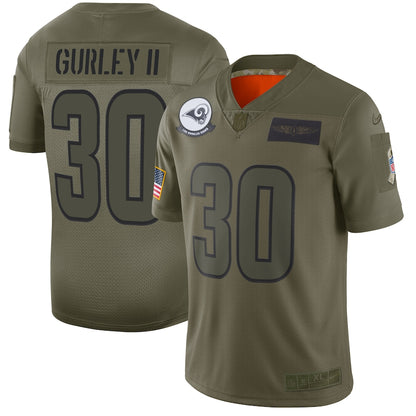 Los Angeles Rams Todd Gurley Limited Salute To Service Olive Football Jersey product image