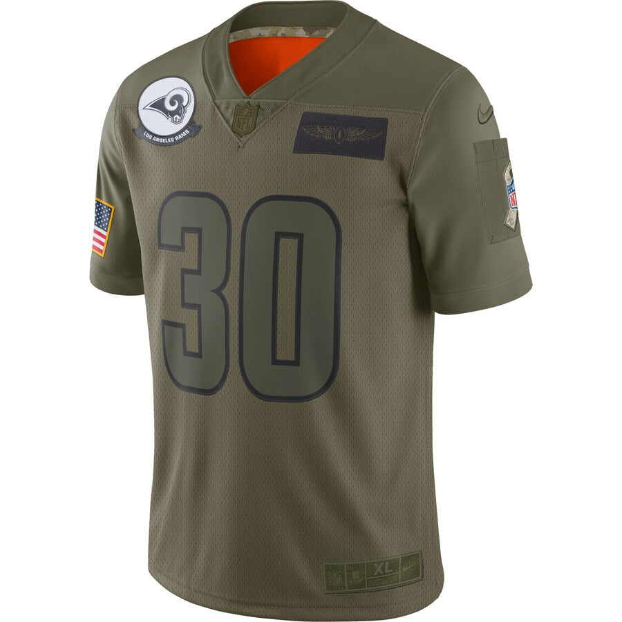 Los Angeles Rams Todd Gurley Limited Salute To Service Olive Football Jersey product image
