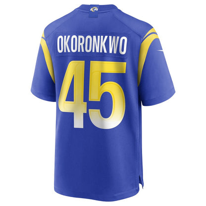 Los Angeles Rams Ogbonnia Okoronkwo Game Royal Football Jersey product image