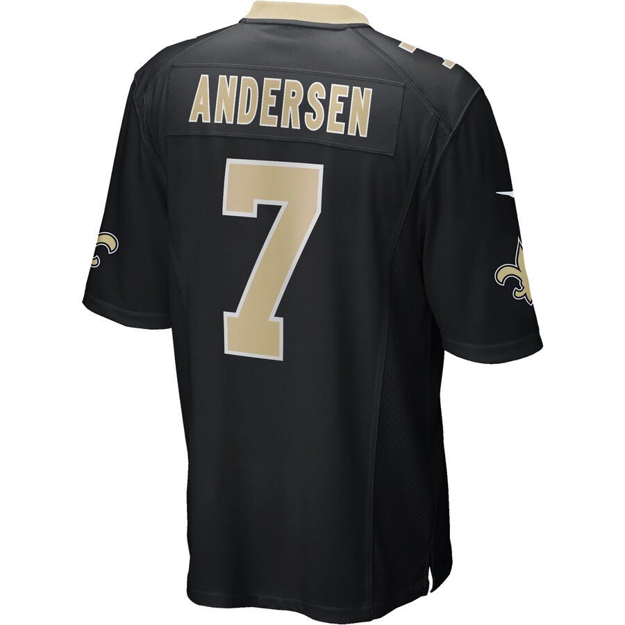 New Orleans Saints Morten Andersen Game Black Football Jersey product image
