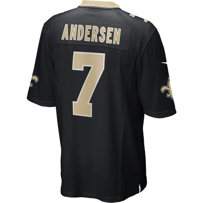 New Orleans Saints Morten Andersen Game Black Football Jersey product image