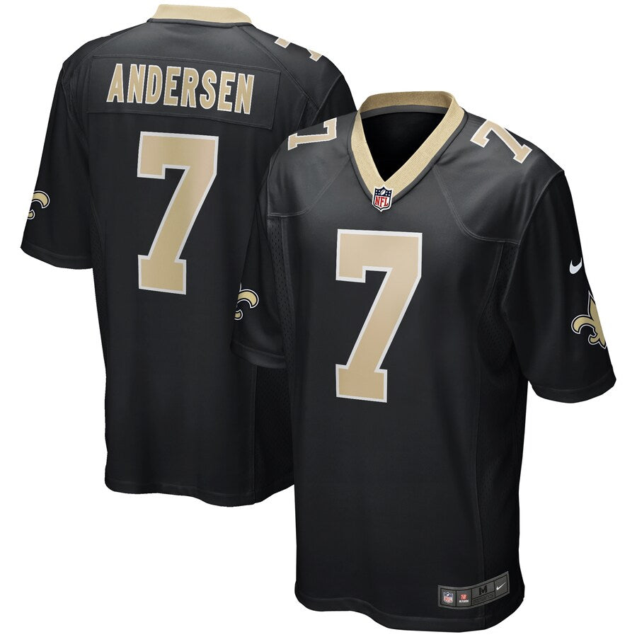 New Orleans Saints Morten Andersen Game Black Football Jersey product image