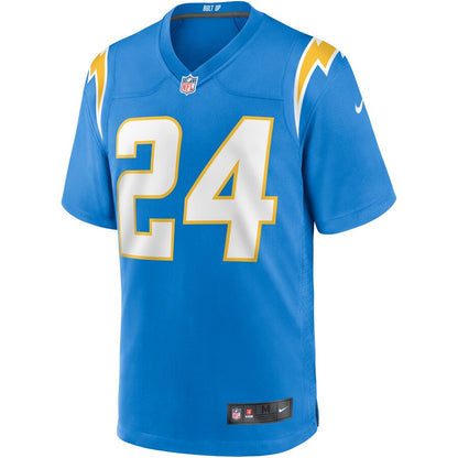 Los Angeles Chargers Nasir Adderley Powder Game Blue Football Jersey product image