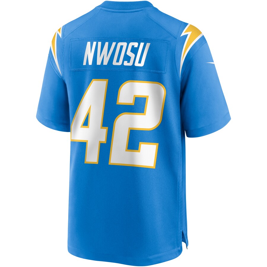 Los Angeles Chargers Uchenna Nwosu Powder Game Blue Football Jersey product image