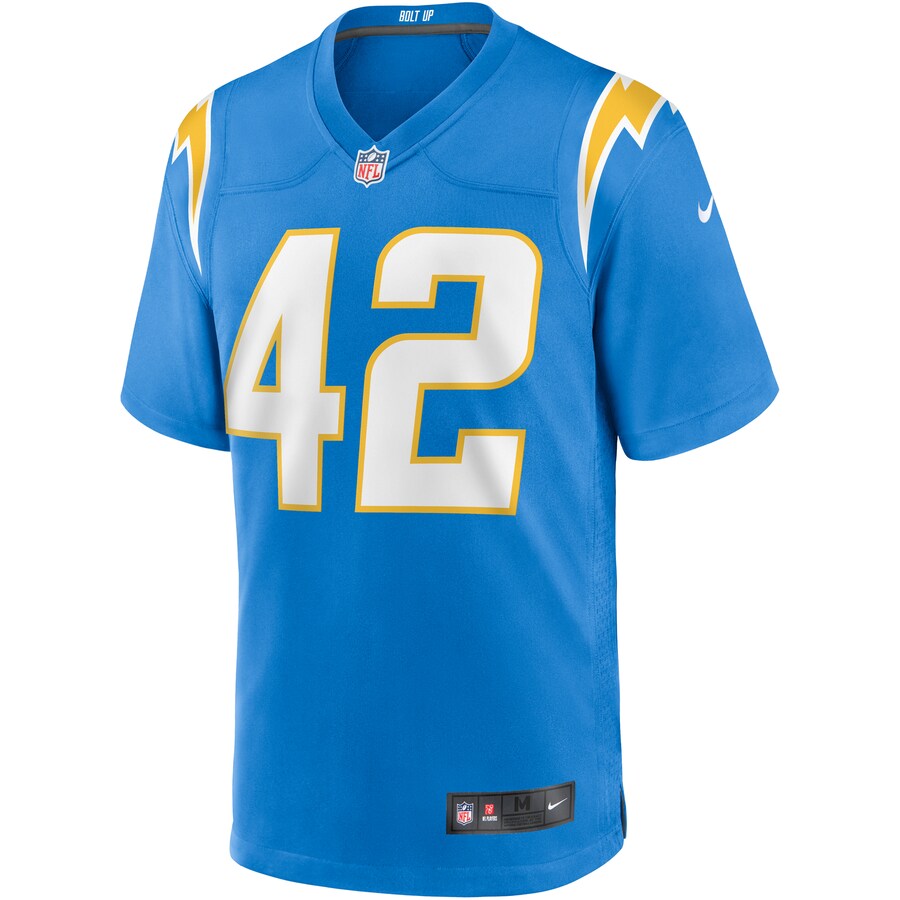 Los Angeles Chargers Uchenna Nwosu Powder Game Blue Football Jersey product image